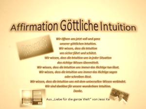Affirmation Intuition vision-neue-welt.com